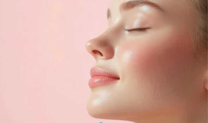 うるおいを取り戻した肌をイメージした女性の横顔写真。肌が本来持つ保湿力の回復を表現しています。